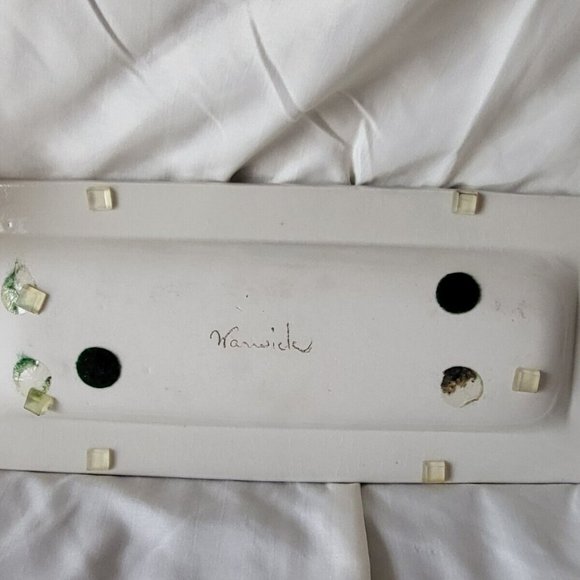 Vintage STUDIO POTTERY Stoneware SERVING TRAY SIGNED Warwick - Picture 3 of 4